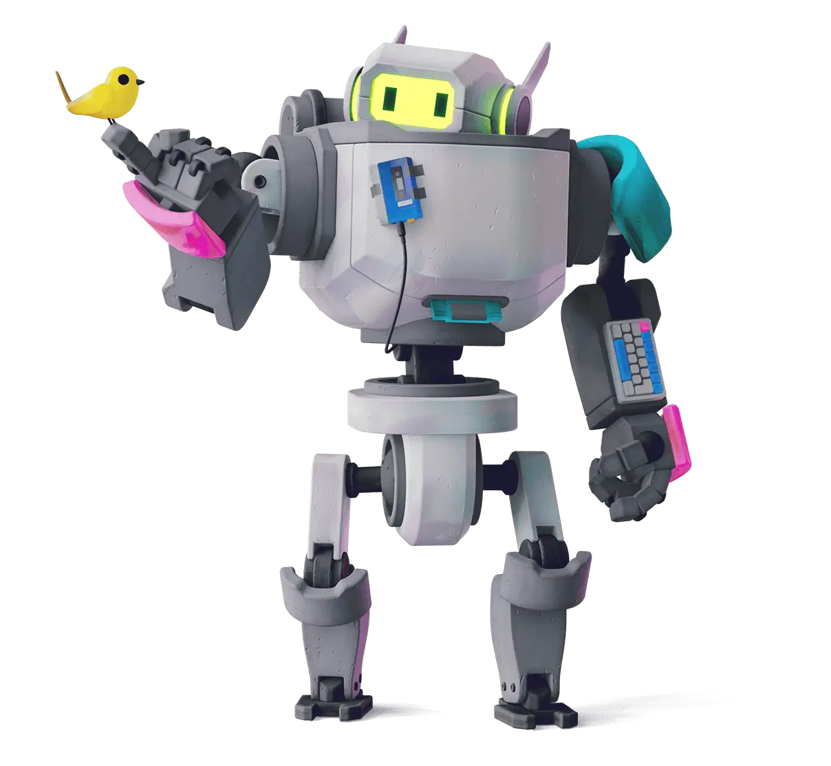 Animated standing robot